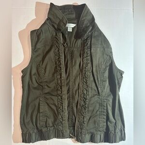 Christopher & Banks Army Green Vest